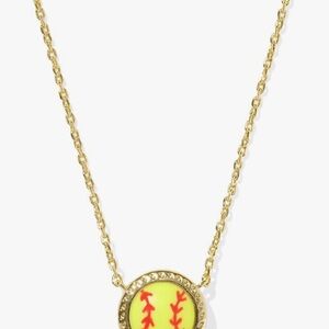 Kendra Scott Gold Baseball Pendant Necklace